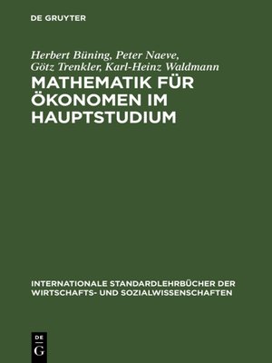 cover image of Mathematik für Ökonomen im Hauptstudium